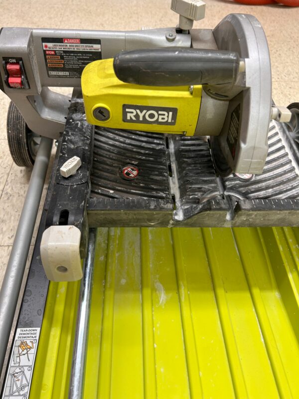 Ryobi 7" Portable Wet Tile Saw With Stand & Wheels Good Working Condition