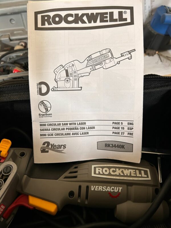 Rockwell RK3440K Versacut Mini Circular Saw With Laser - Good Working Condition - Image 5