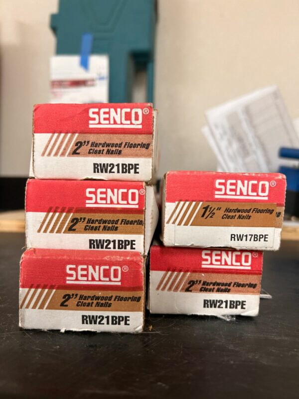 2" & 1.5" Senco Hardwood Flooring Cleat Nails RW21BPE RW17BPE 1000 Nails Per Box