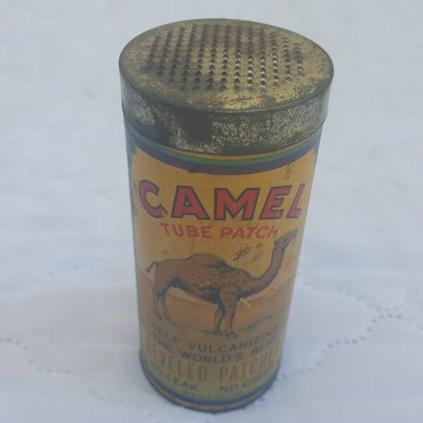 Rare 1920s Camel Tube Patch Kit Beveled Patches Self Vulcanizing Collectable Can