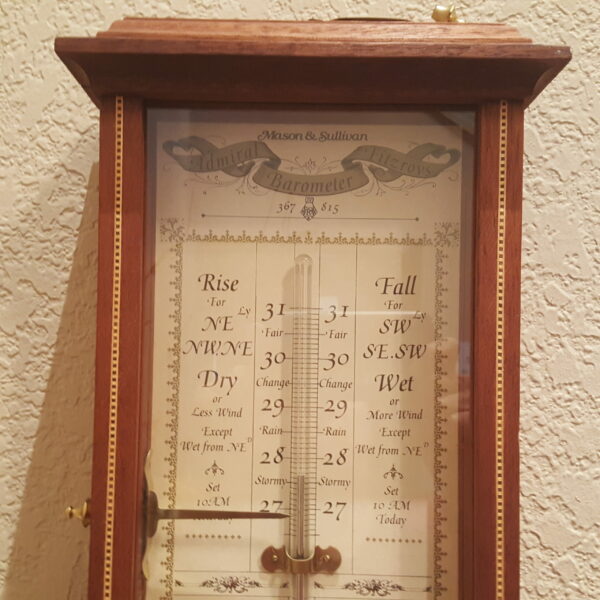 Vintage Mason & Sullivan Admiral Fitzroy Barometer Thermometer Weather Station - Image 3