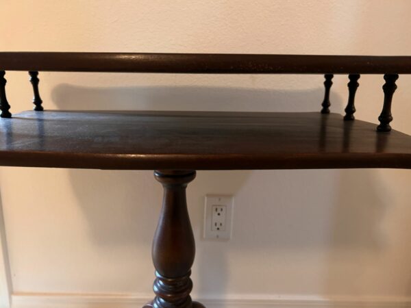 Vintage Weiman Mahogany 2 Tier Side Table Typical Queen Anne or Chippendale Style - Image 3