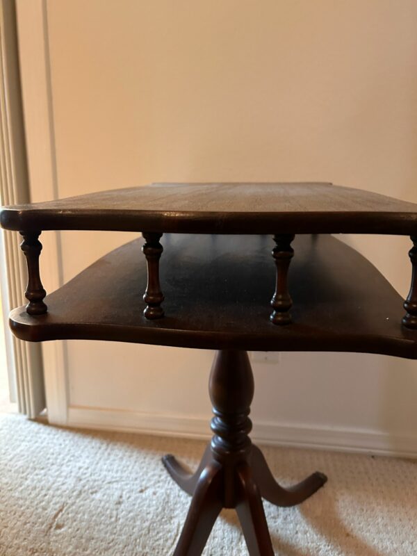 Vintage Weiman Mahogany 2 Tier Side Table Typical Queen Anne or Chippendale Style - Image 7