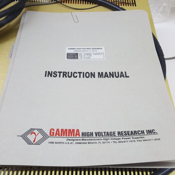 Gamma High Voltage Regulated DC Power Supply RR30-33R w Output Adjust, Cables & Manual - Image 11