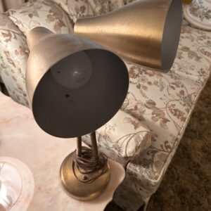Timeless Glow | Mid-Century Modern Double Gooseneck Lamp – Brushed Brass Beauty